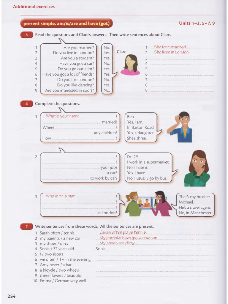 Murphys Present Simple - Additional Exercise | PDF