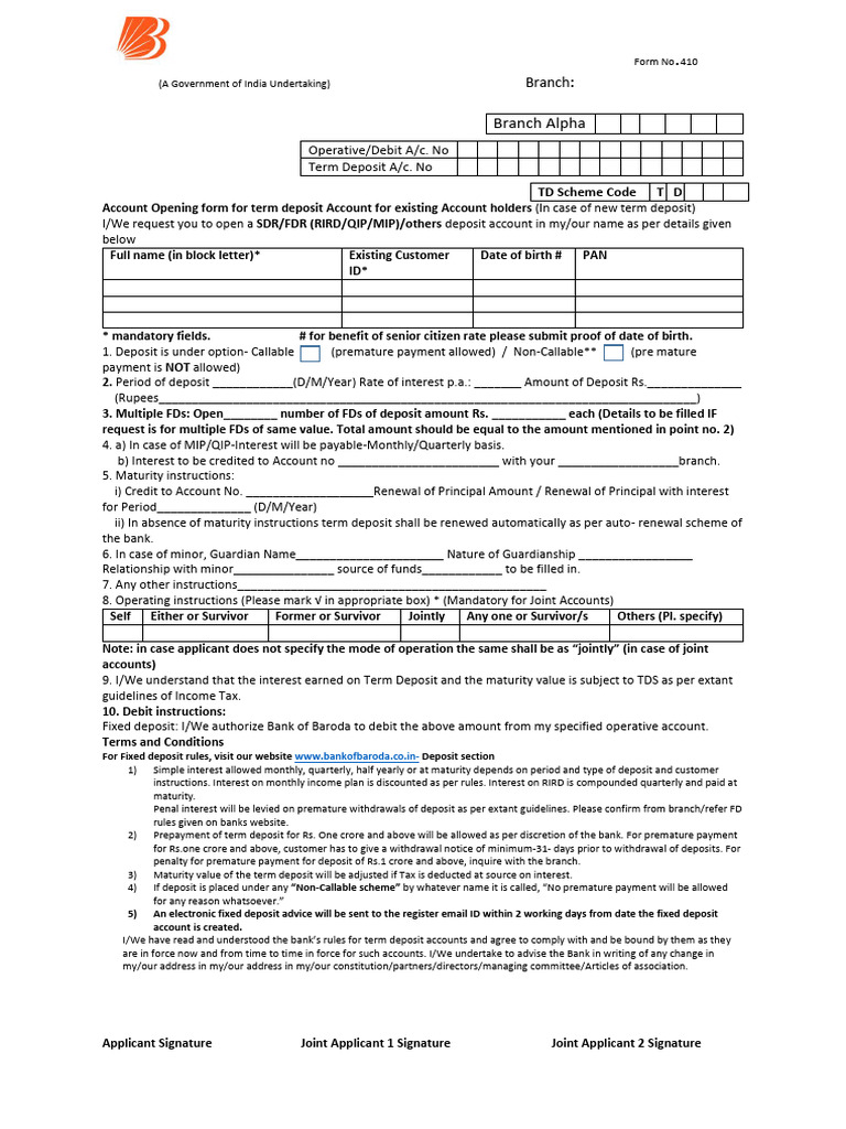 FDR New Form | PDF | Financial Services | Personal Finance
