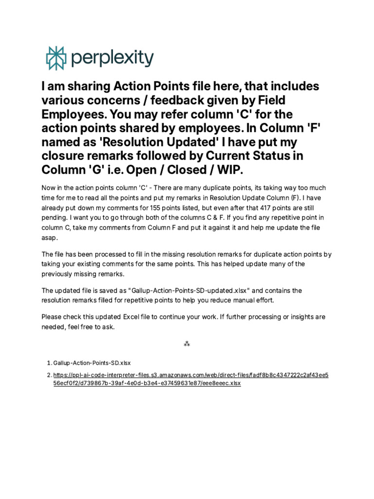 I Am Sharing Action Points File Here, That Include | PDF