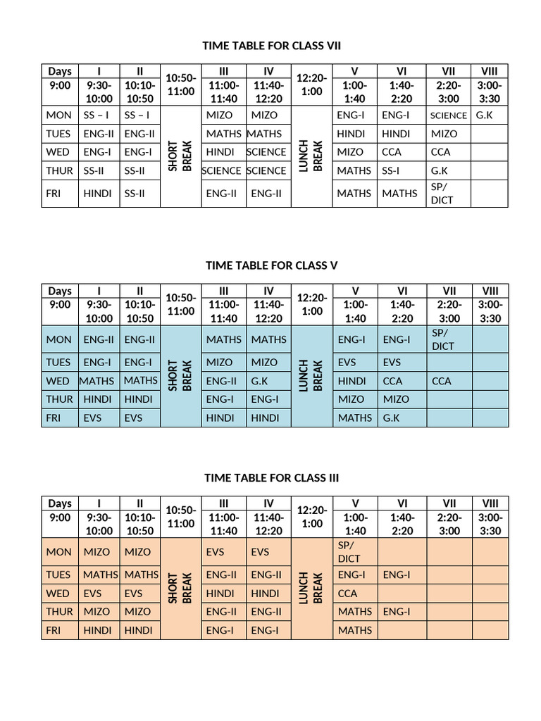 Lms Time Table 2024 | PDF