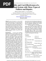 Reliability and Cost-Effectiveness of A Redundant System With Three Types of Failures and Repairs