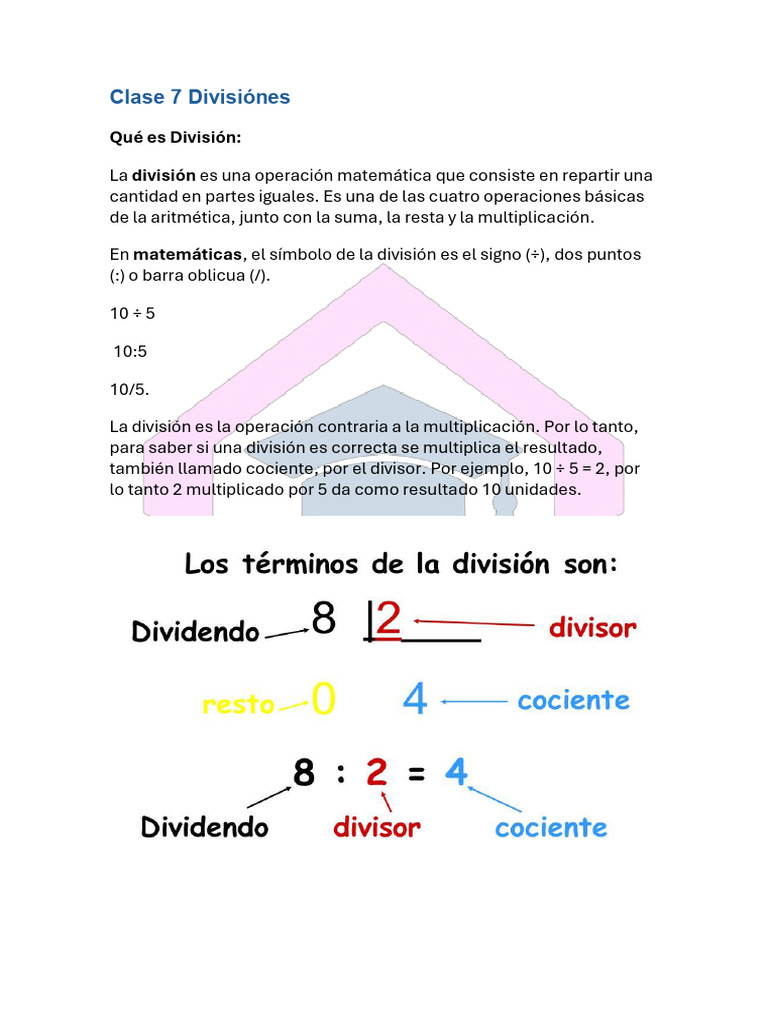 7 División 4to 1p Módulo Matemáticas | PDF