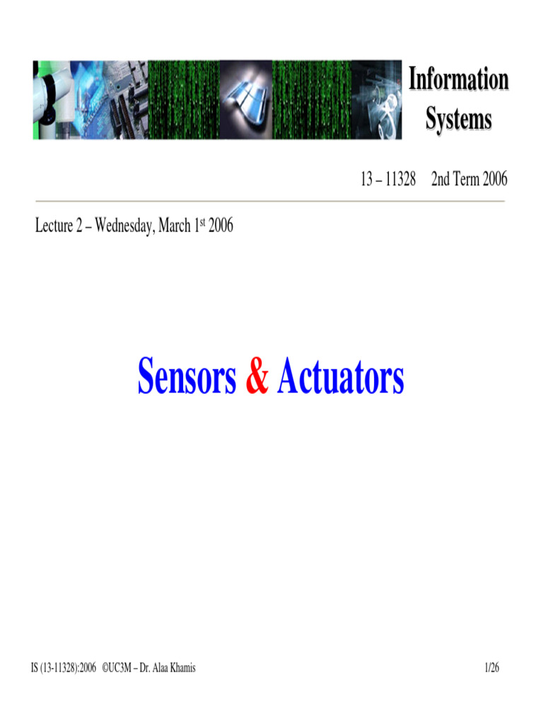 O2 Sensors and Actuators | PDF | Sensor | Actuator