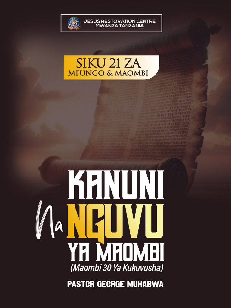 KANUNI NA NGUVU YA MAOMBI (By PST George Mukabwa) - Softcopy Version | PDF