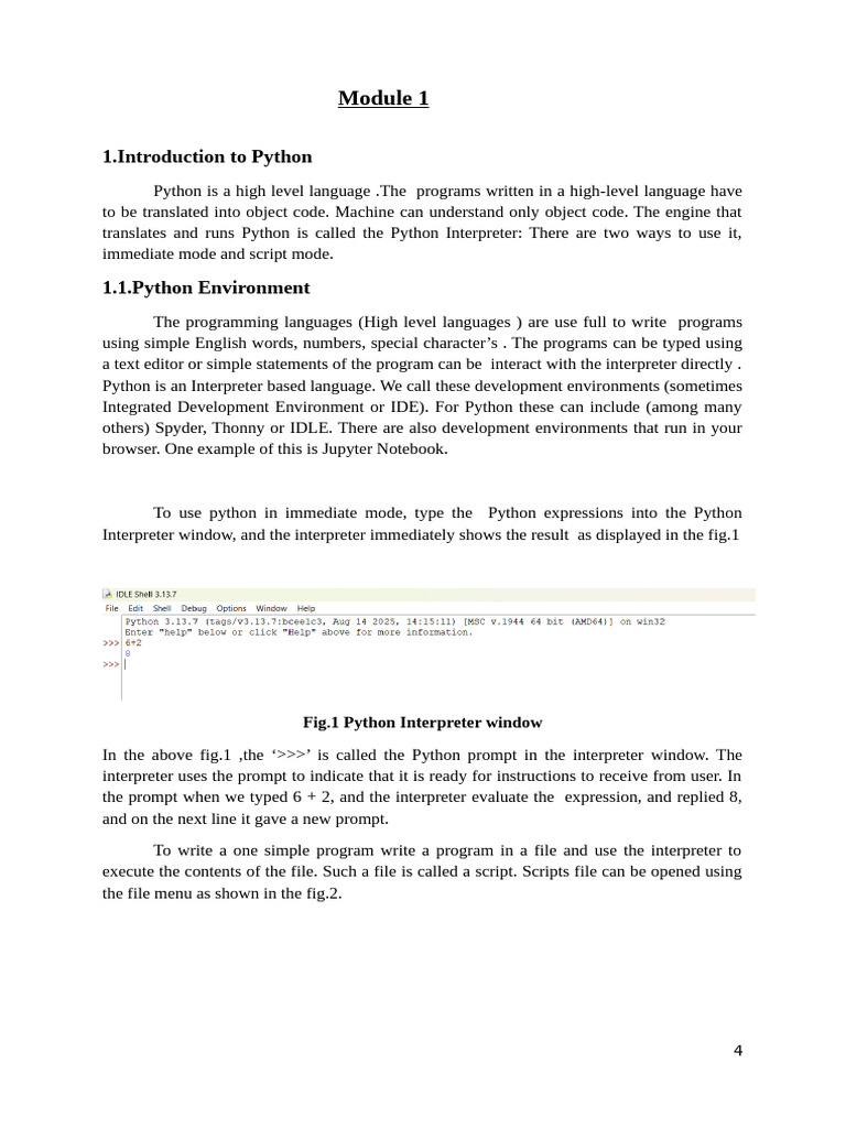 Python 1 and 2 Notes | PDF | Parameter (Computer Programming ...