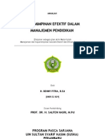 Download Kepemimpinan Efektif Dalam Manajemen Pendidikan by Benny Fitra SN101624090 doc pdf