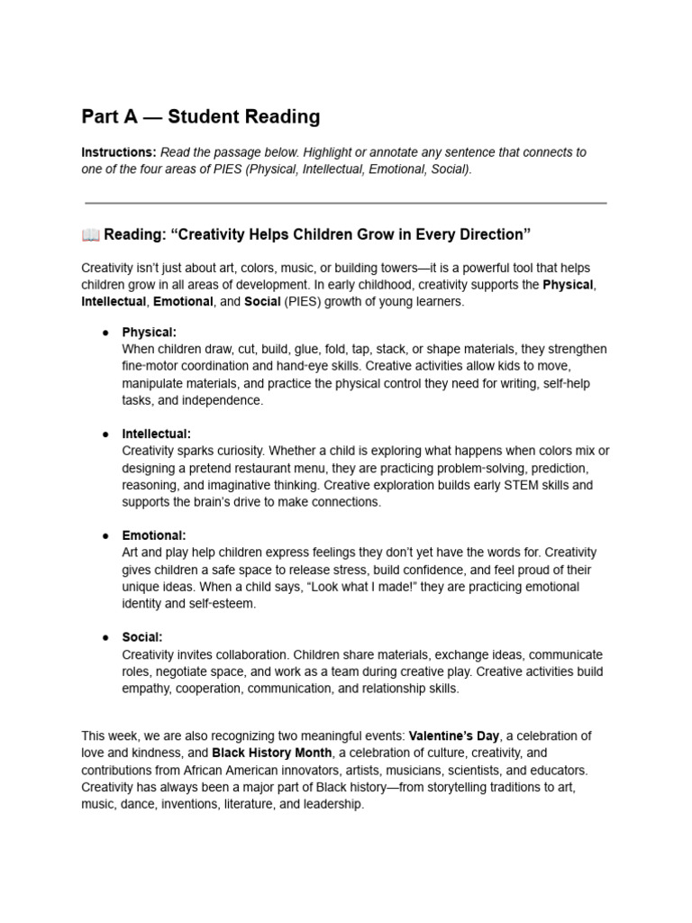 Annotated-Part A Student Reading | PDF | Creativity | Cognitive Science