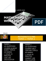 FORM 2 - 2012: Mathematics Workshop