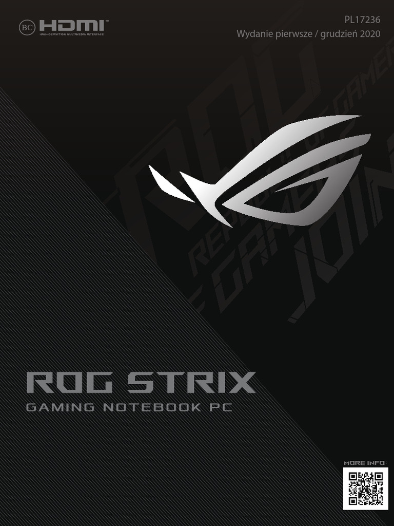 Instrukcja Obslugi Laptop ASUS ROG Strix G15 G513QM HQ069T 01 | PDF