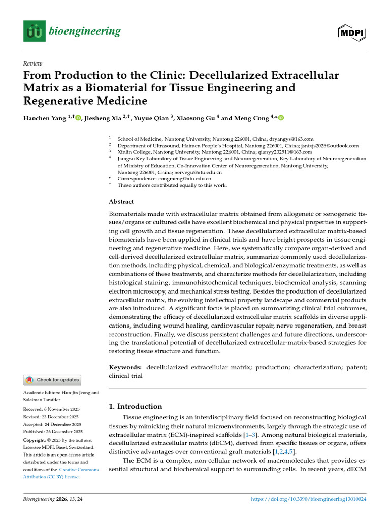 EBSCO-FullText-04 03 2026 | PDF | Tissue Engineering | Extracellular Matrix