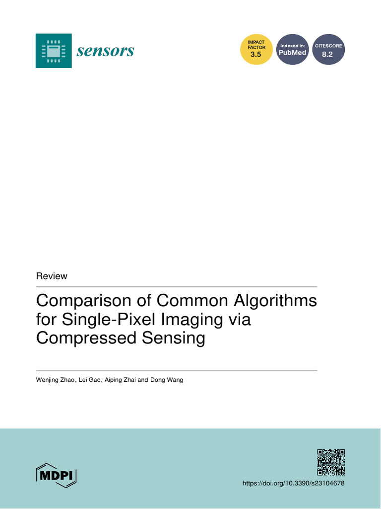 Comparison of Common Algorithms For Single-Pixel Imaging Via Compressed ...