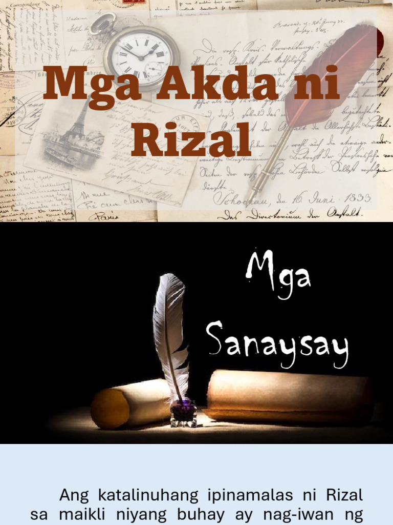 Mga Akda Ni Rizal | PDF