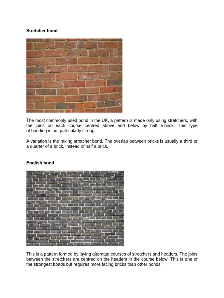 Bricklaying and Patterns | PDF | Masonry | Ceramic Materials