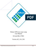 Telkom VPN-Lite Router Setup User Manual D-Link DSL-2750U Version AF - 1.01 - V01