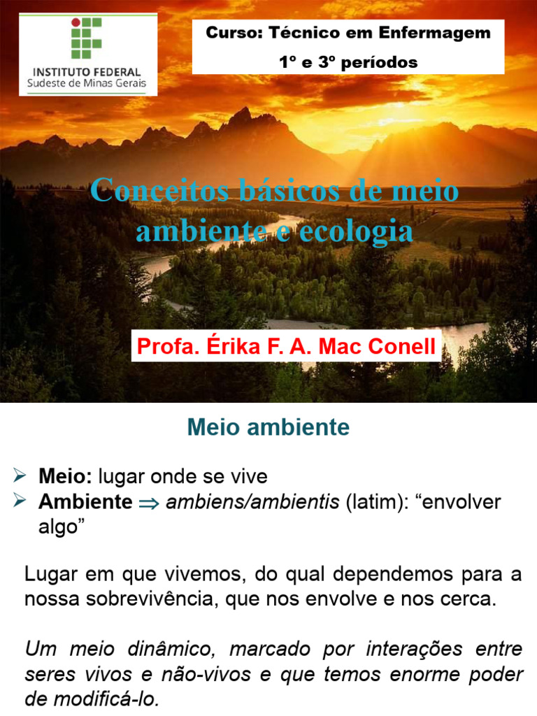 02 Conceitos meio ambiente e ecologia | PDF | Ambiente natural | Ecologia