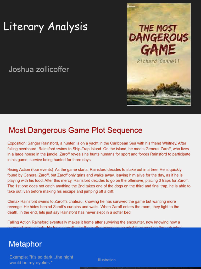 The Most Dangerous Game Literary Analysis | PDF