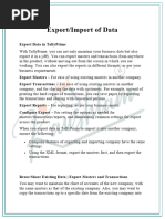 TallyPrime Data Export Guide | PDF | Computer File | File Format