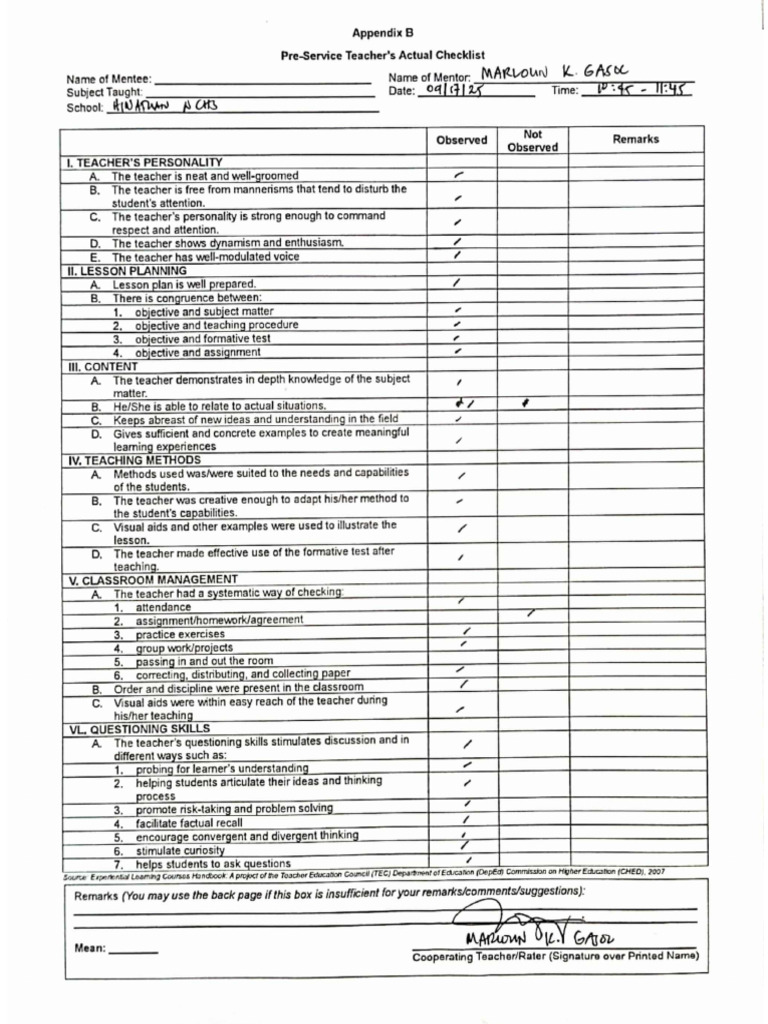 Rating Sheets | PDF