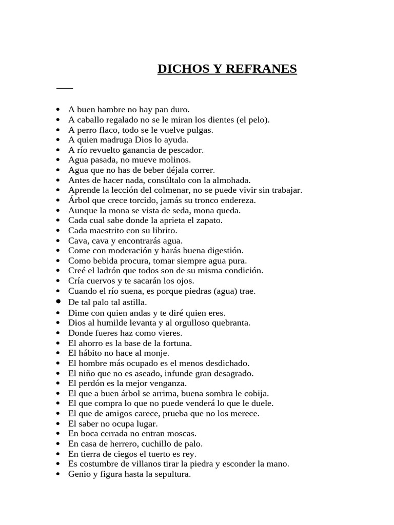 Refranes | PDF