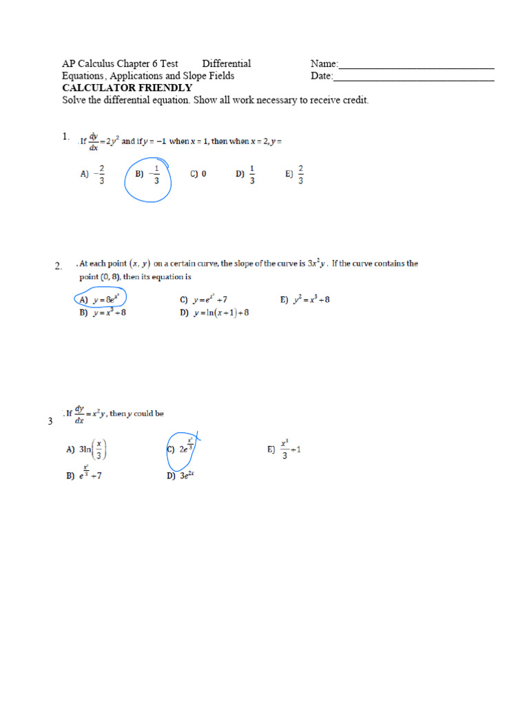 2018 Test | PDF | Differential Calculus | Slope