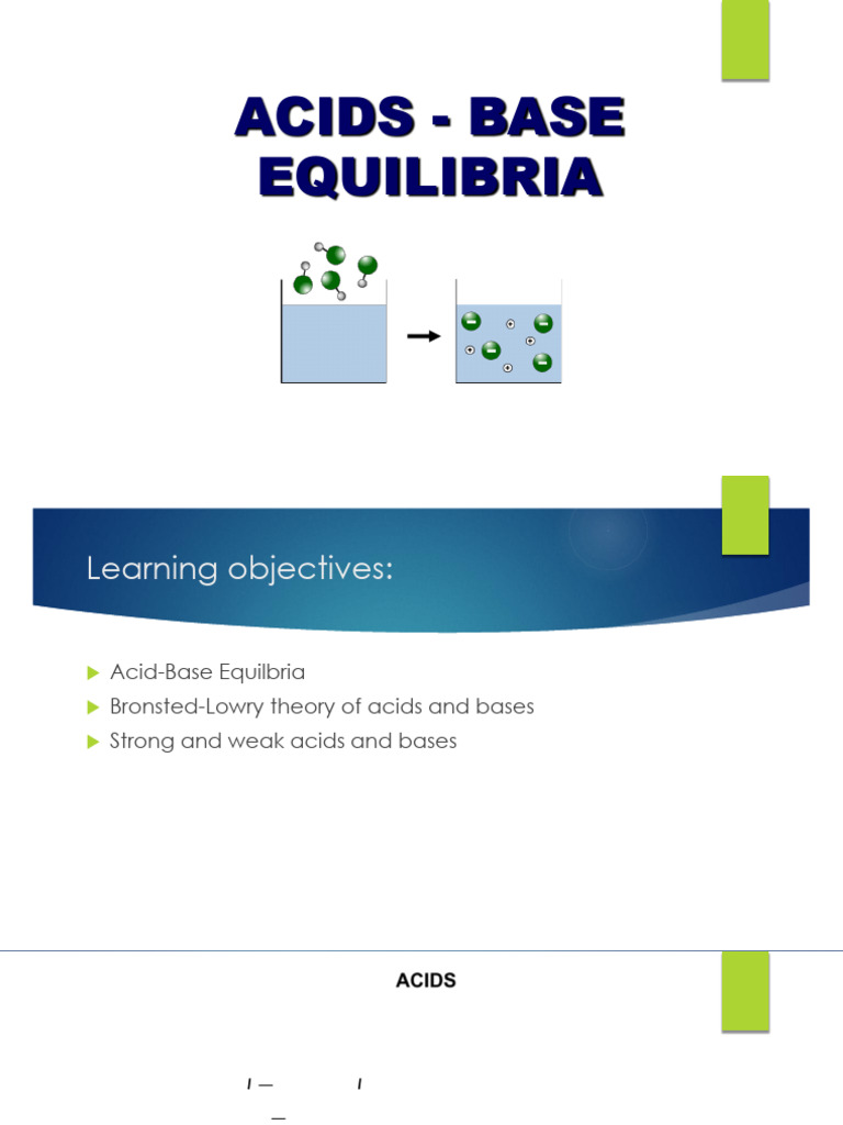 Acid Base Equilibria | PDF