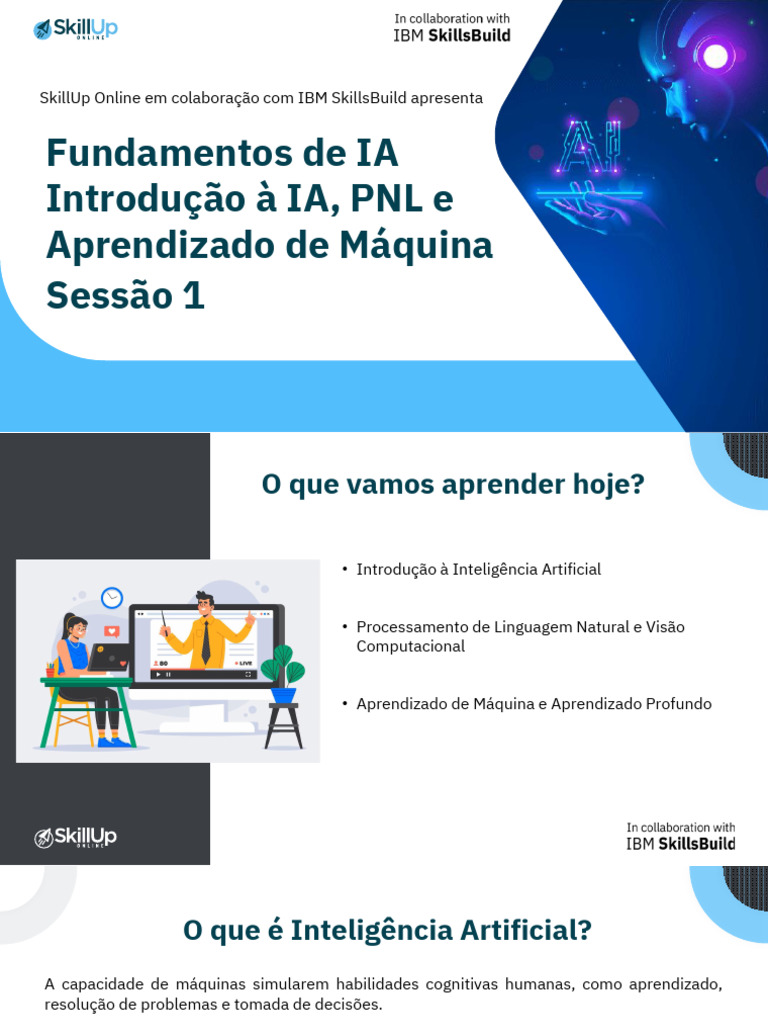 Sessão 1 - Fundamentos de IA Introdução À IA, PNL e Aprendizado de ...
