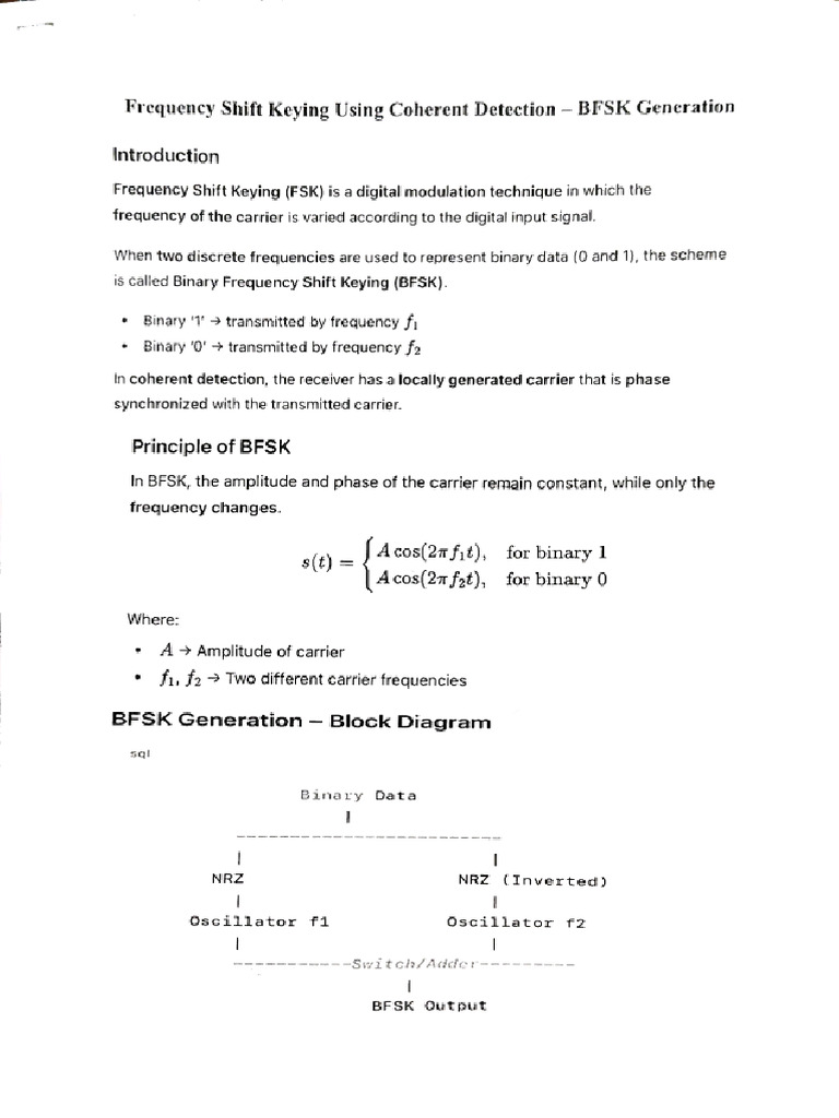 Frequency Shift Keying | PDF