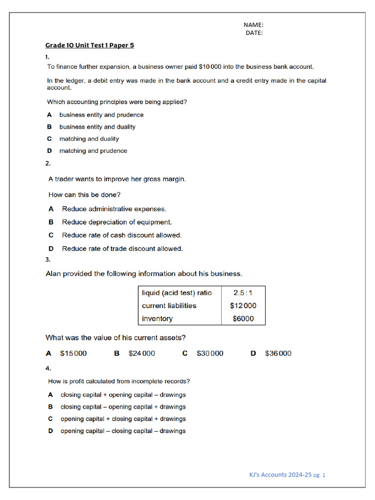 UT 1 Paper 5 | PDF