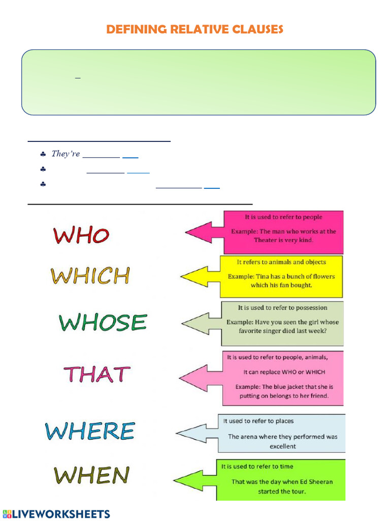 Defining Relative Clauses | PDF