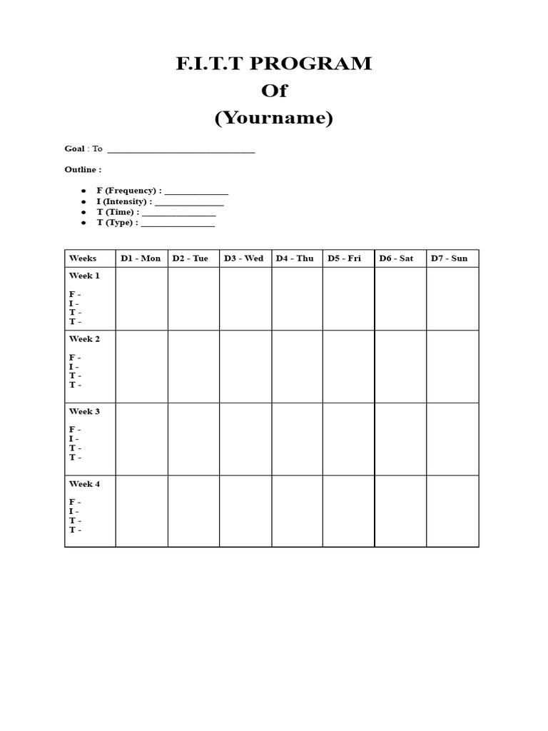FITT Program Aina FinalClean | PDF