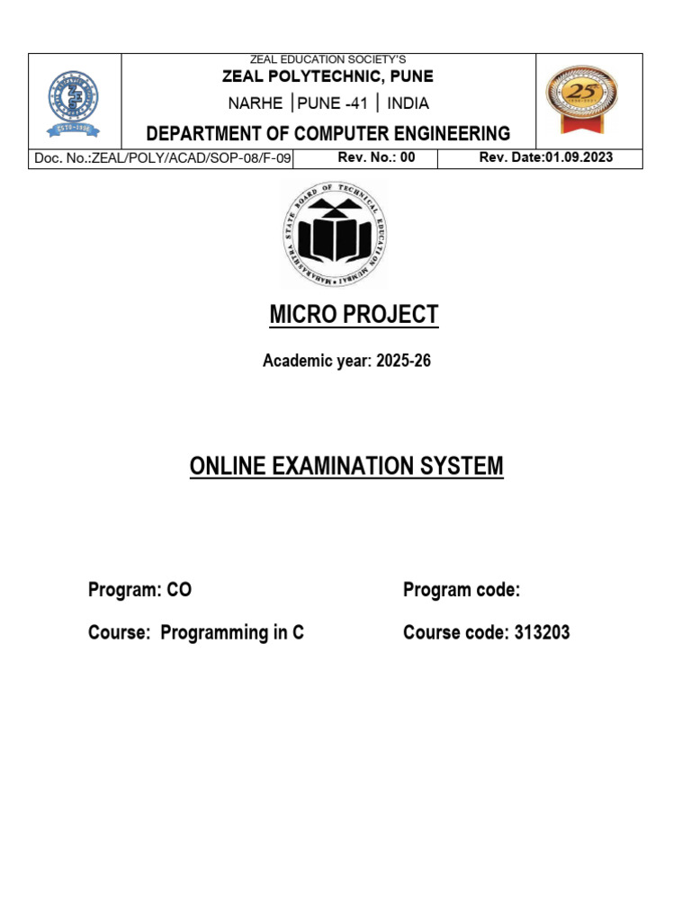 C Program Microproject | PDF