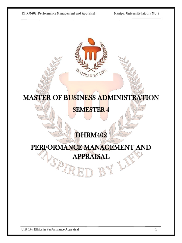 DHRM402 Performance Management and Appraisal | PDF | Performance ...