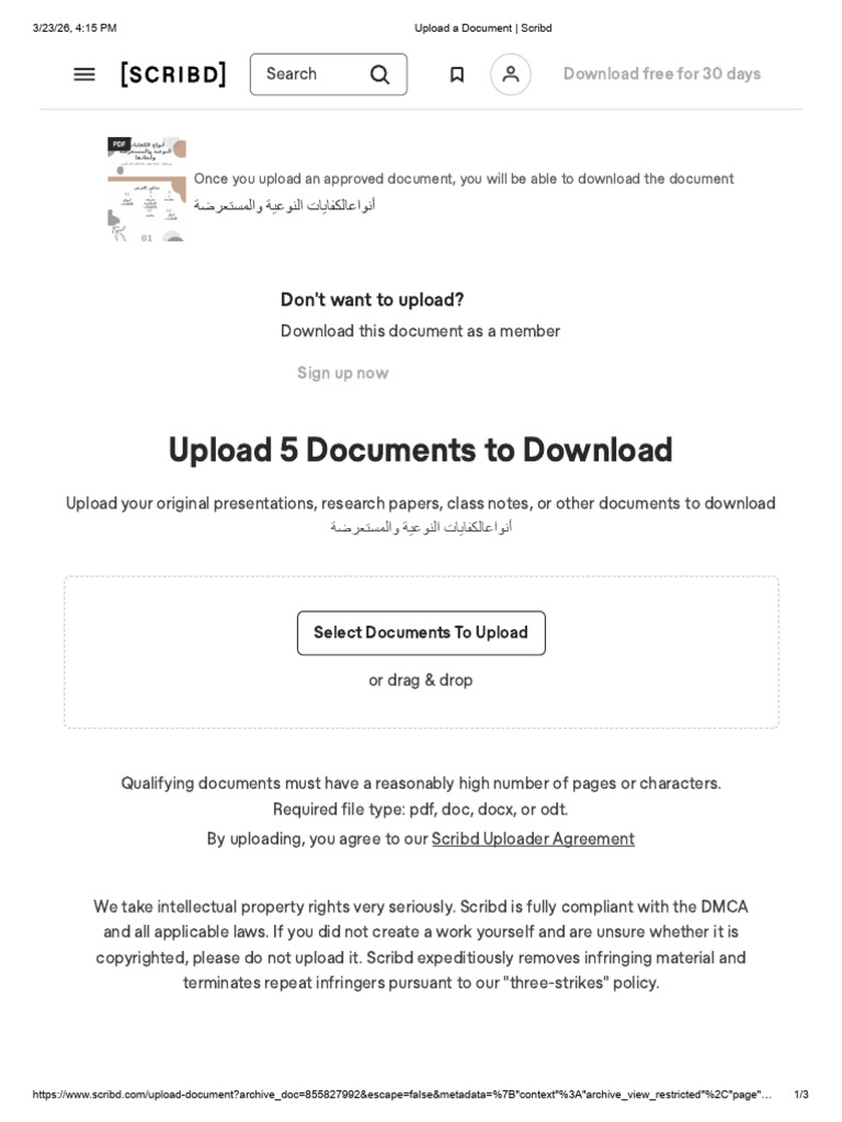 Upload A Document - Scribd | PDF