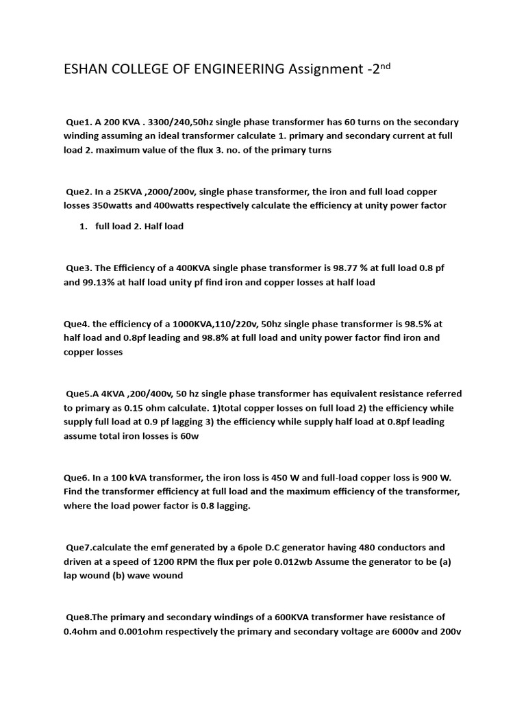 Bee Assignment 2nd | PDF