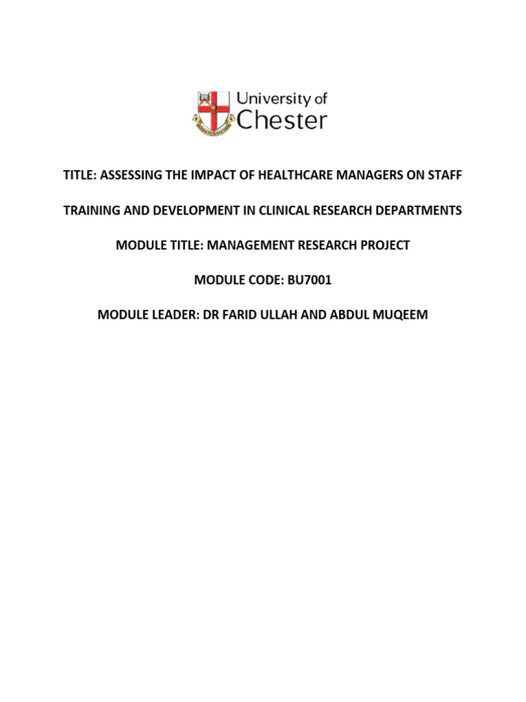 Management Research Project | PDF | Leadership | Methodology