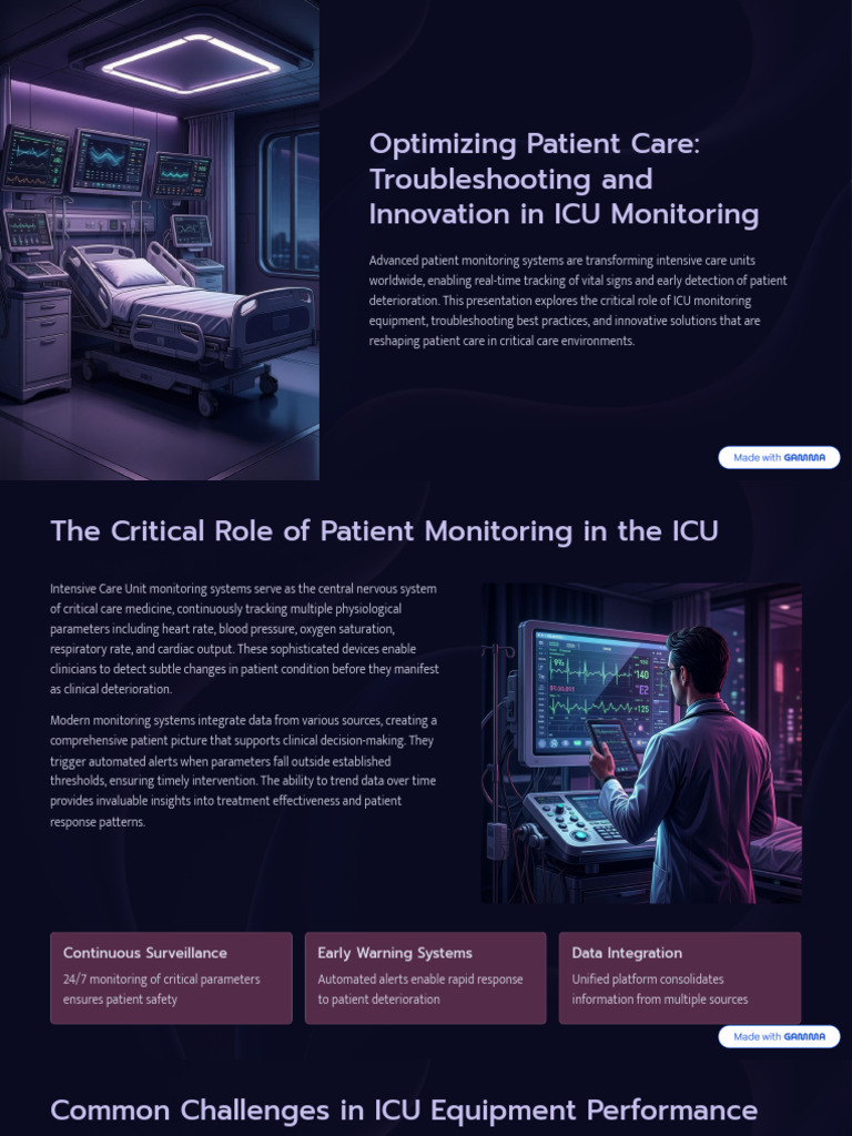 Optimizing Patient Care Troubleshooting and Innovation in ICU ...