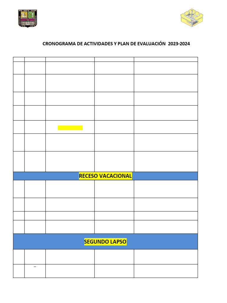 Cronograma de Actividades PM 2023 | PDF | Reporte de un caso | Ciencias ...