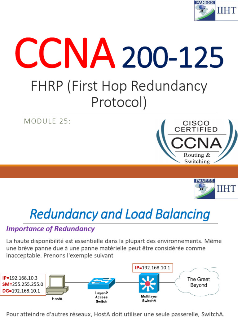 FHRP (First Hop Redundancy Protocol) | PDF | Protocoles réseau | l'Internet