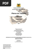 Plano de Trabalho Ciências 6º ao 9º ano