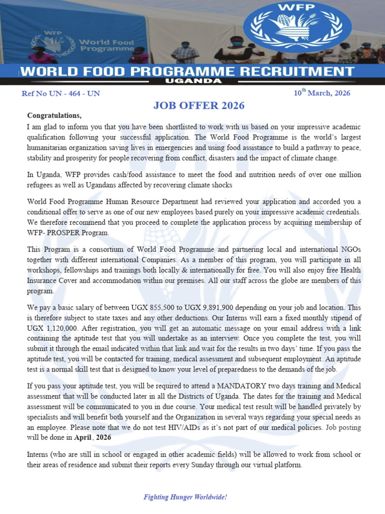 World Food Programme Recruitment | PDF | World Food Programme