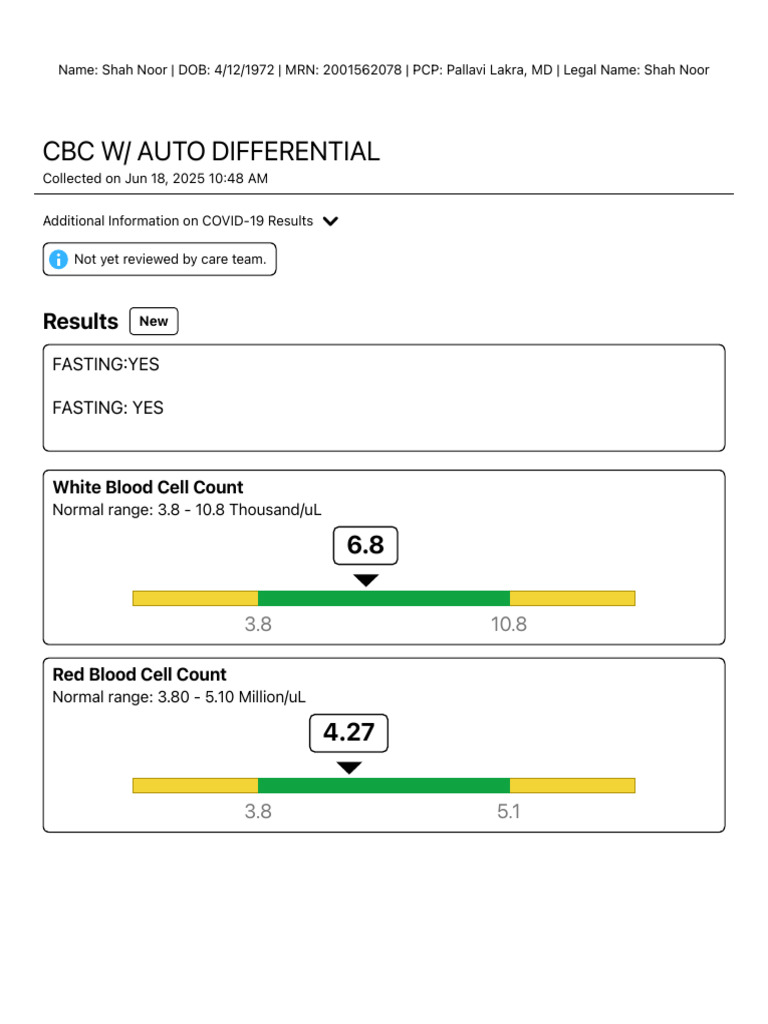 MyChartPlus - Test Details | PDF | Medical Tests | Hematology