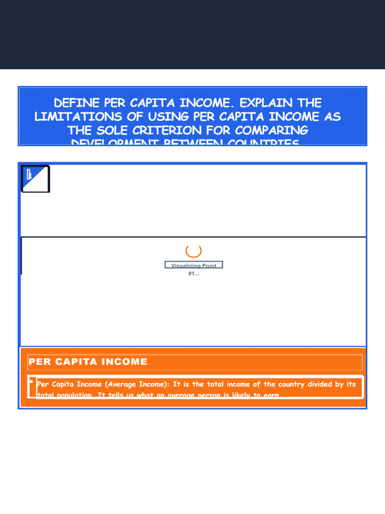 Understanding Per Capita Income and Its Limitations Visual Book | PDF
