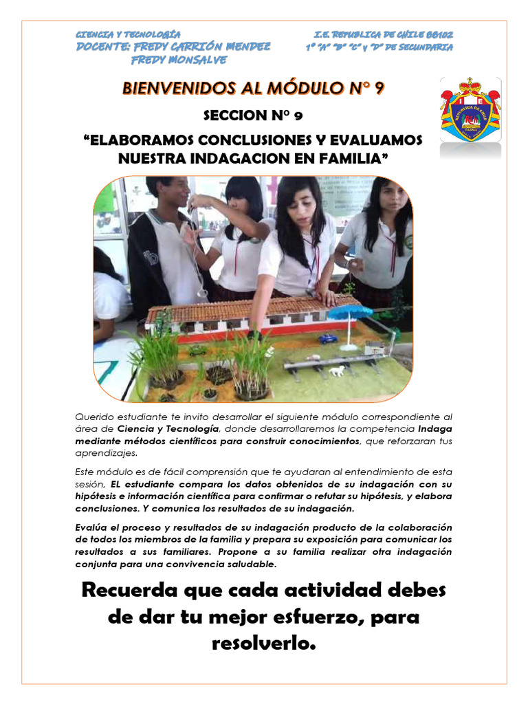 Modulo #9 Ciencia y Tecnologia 1° Sec-Semana 12 | PDF | Plantas ...