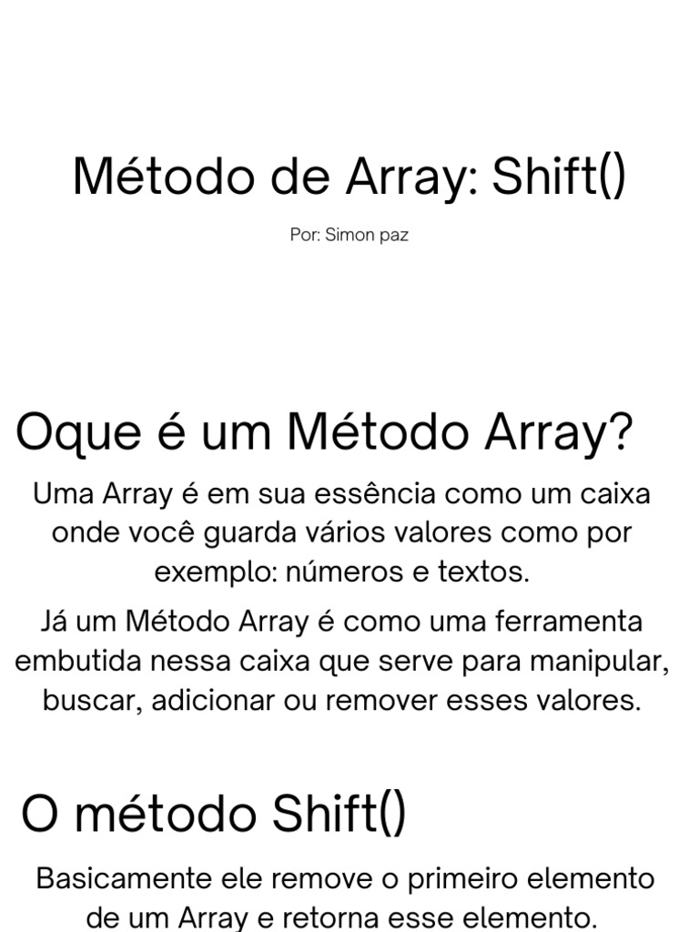 Método de Array Shift - 20250814 - 140057 - 0000 | PDF