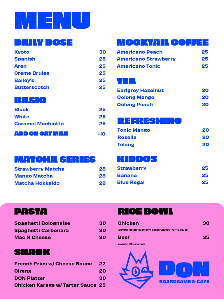 Menu - DON | PDF