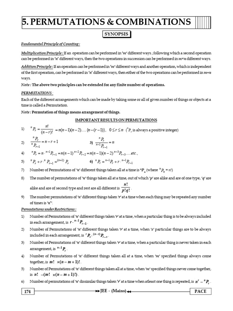 Mathematics Permutations & Combinations | PDF | Rectangle | Numbers