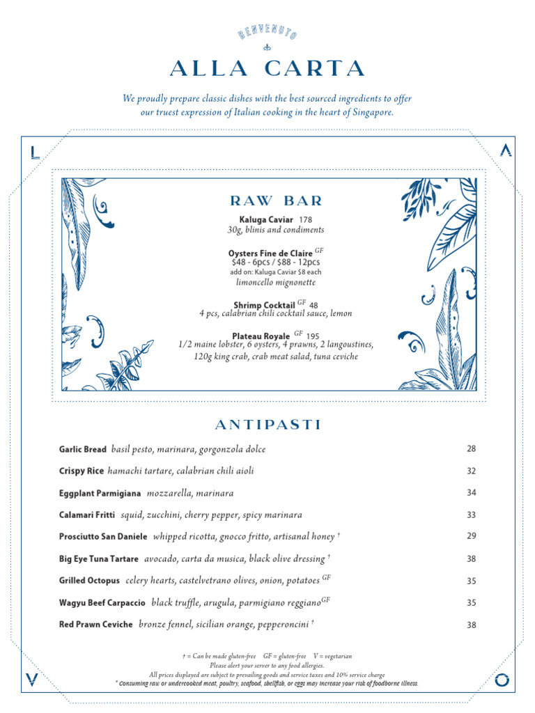 Ala Carte Menu 2 | PDF | Italian Cuisine | Pizza
