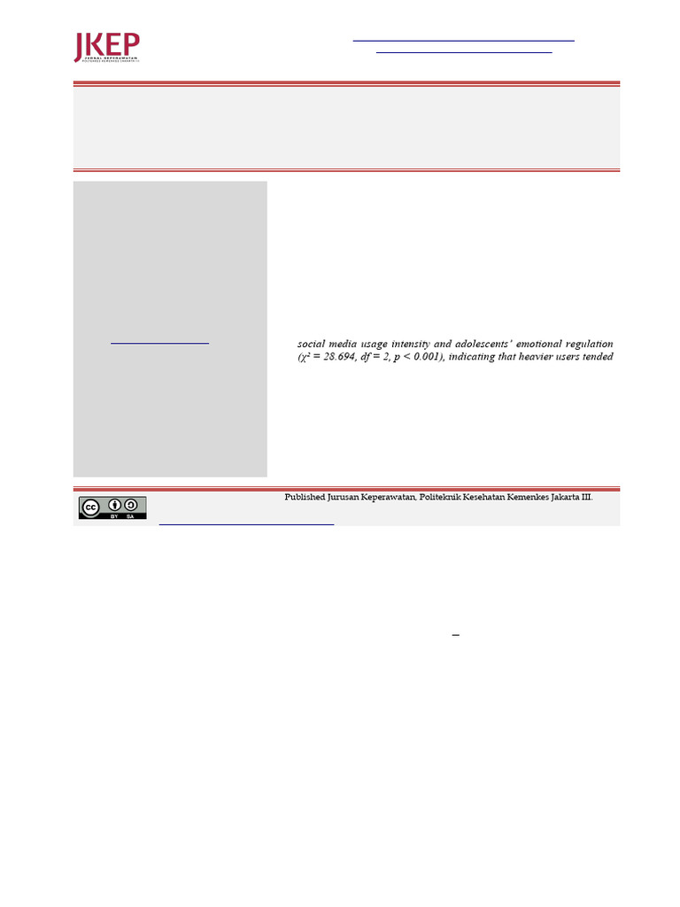 The Relationship Between Social Media Usage Intens | PDF | Adolescence ...