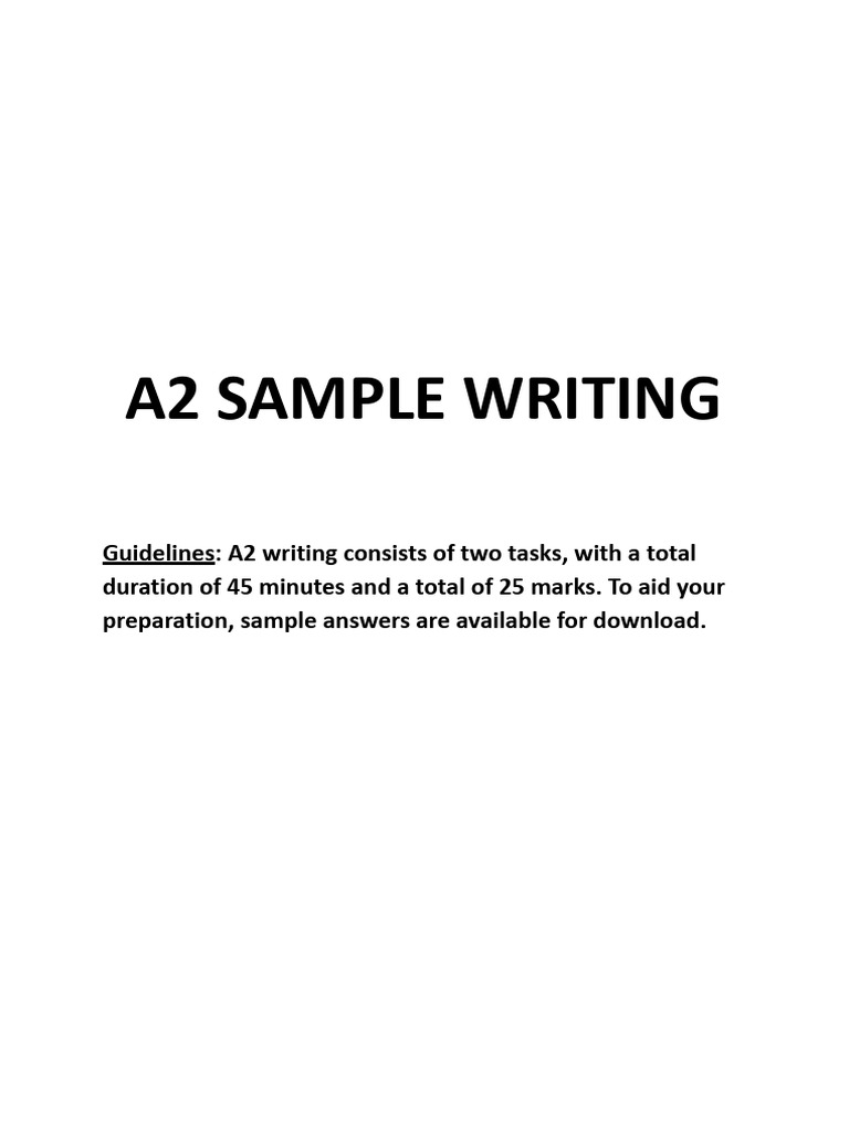 A2SAMPLEWRITING | PDF