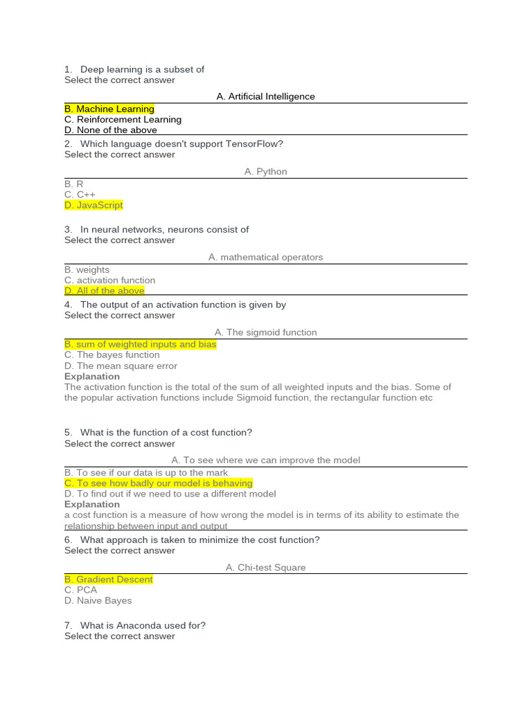 Sinplelearn Quesations and Answers | PDF | Applied Mathematics | Algorithms
